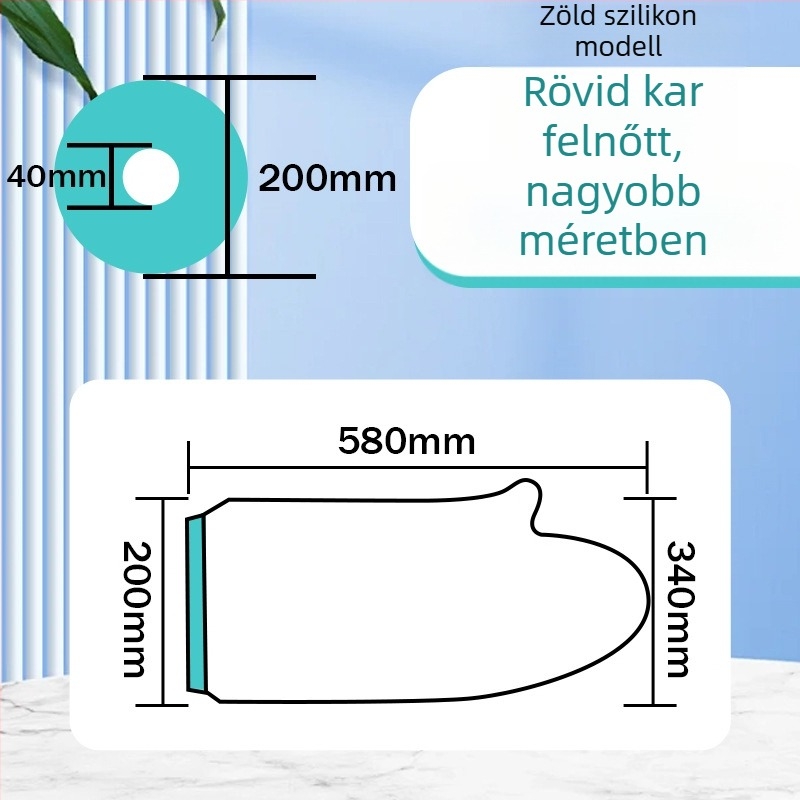 Fürdőhöz használható védő tok karra és lábra — PVC + szilikon gél, 180 g, vízálló védelem