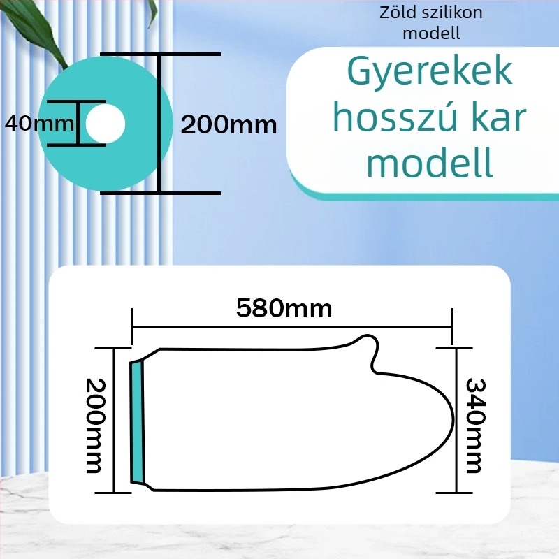 Fürdőhöz használható védő tok karra és lábra — PVC + szilikon gél, 180 g, vízálló védelem