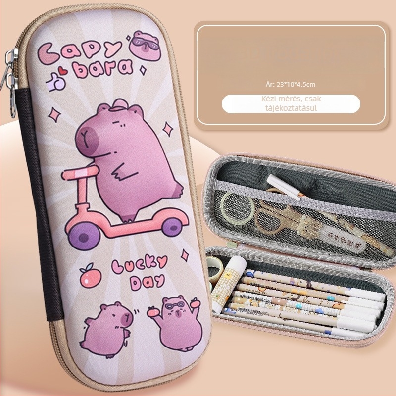 Nagy kapacitású ceruzatartó, 3D cartoon EVA, űrhajós téma, modell D-238, 100 g, logó testreszabható