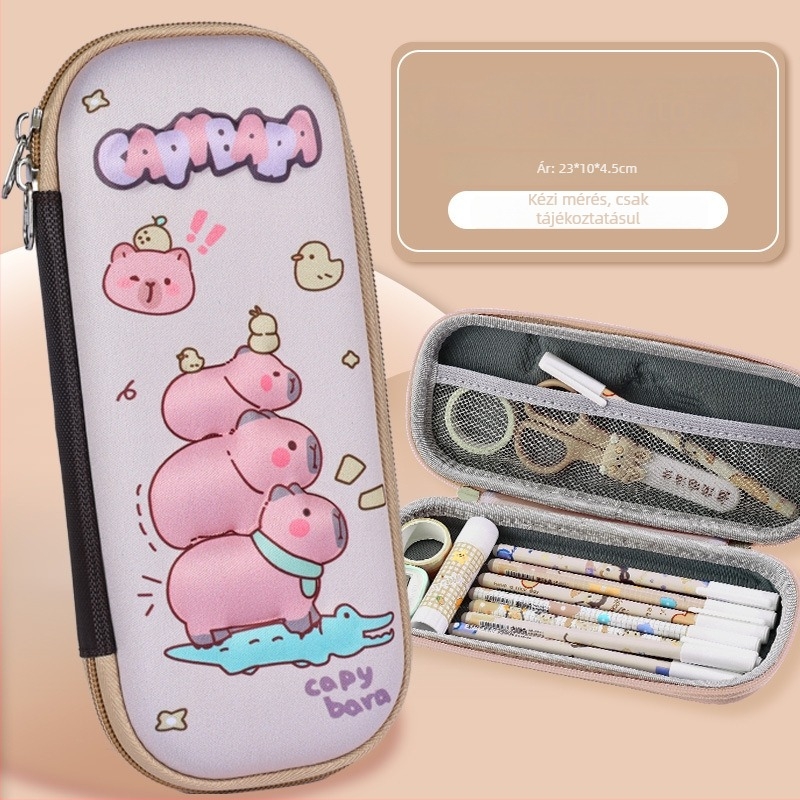 Nagy kapacitású ceruzatartó, 3D cartoon EVA, űrhajós téma, modell D-238, 100 g, logó testreszabható