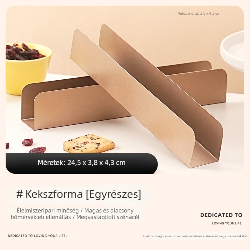 Cranberry U-alakú kekszforma, megvastagított, tapadásmentes, szénacél