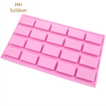 Szilikon csokoládé forma, téglalap alakú, 20 rekesz, sütéshez DIY, élelmiszer-minőség