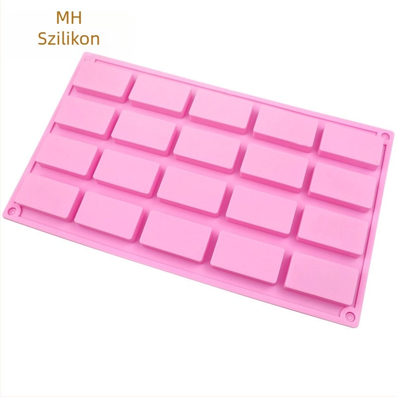 Szilikon csokoládé forma, téglalap alakú, 20 rekesz, sütéshez DIY, élelmiszer-minőség