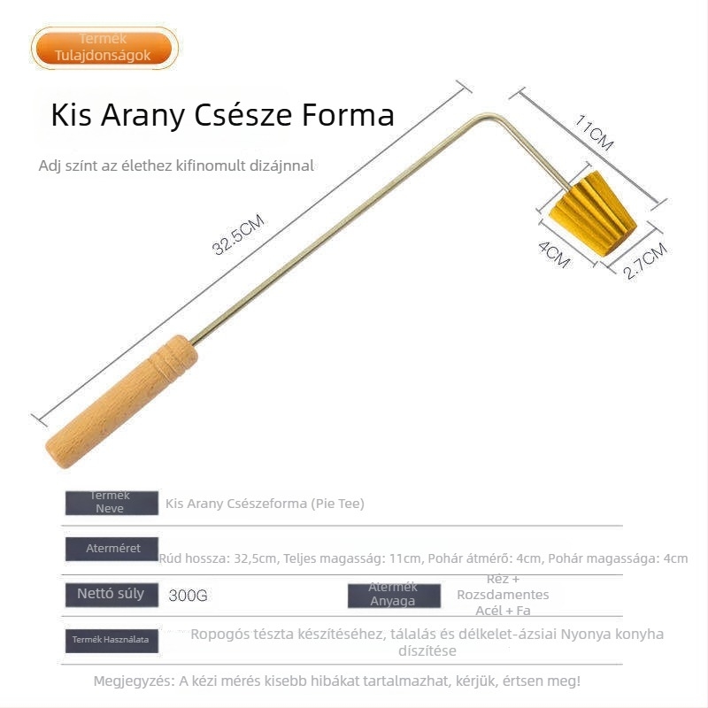 Rézből készült, szabálytalan alakú sütőforma tortákhoz és süteményekhez, modern minimalista stílus