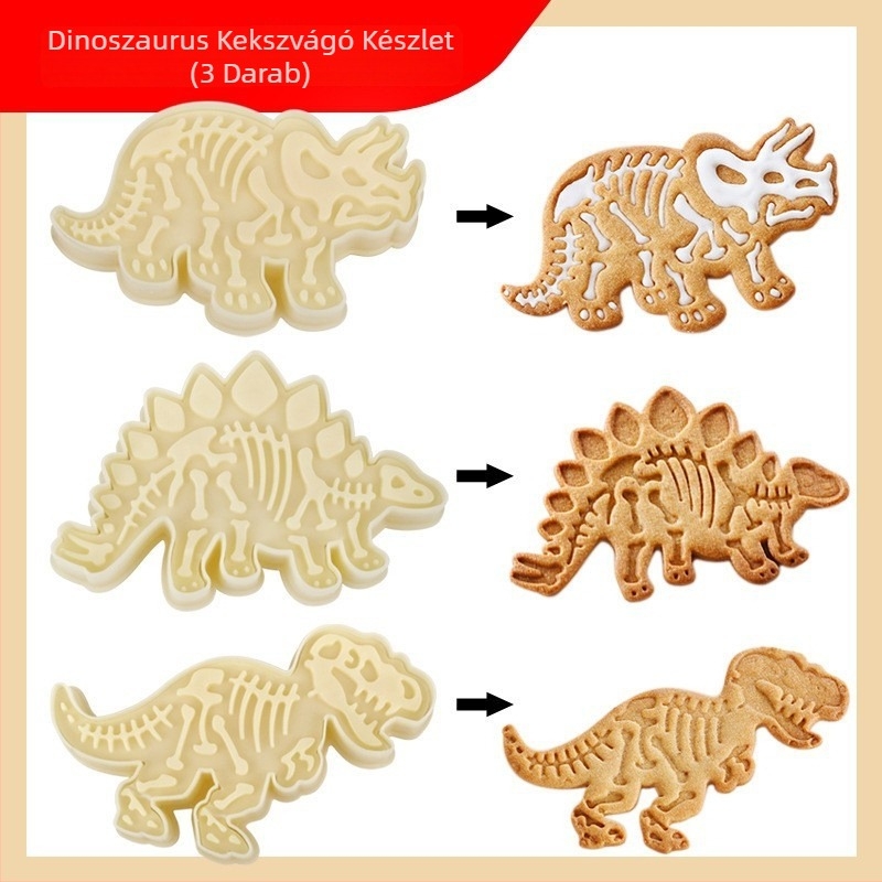3D dinoszaurusz süti forma készlet – 3 darabos, Jurassic sorozat