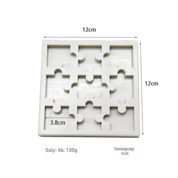 Puzzle alakú szilikon tortaforma dekorációhoz, szabályos sokszög