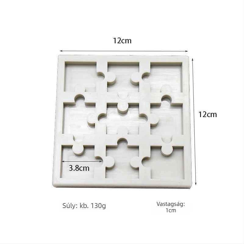 Puzzle alakú szilikon tortaforma dekorációhoz, szabályos sokszög