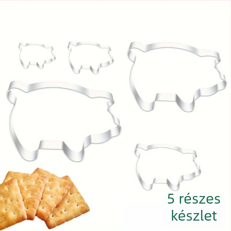 Rich Billion Piggy Series Keksz-forma – rozsdamentes acél, szabálytalan alak, kekszek készítéséhez
