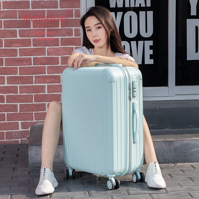 Utazóbőrönd – ABS+PC, 5 kg, Univerzális kerekek, Cipzáras zárás, Jelszavas zár