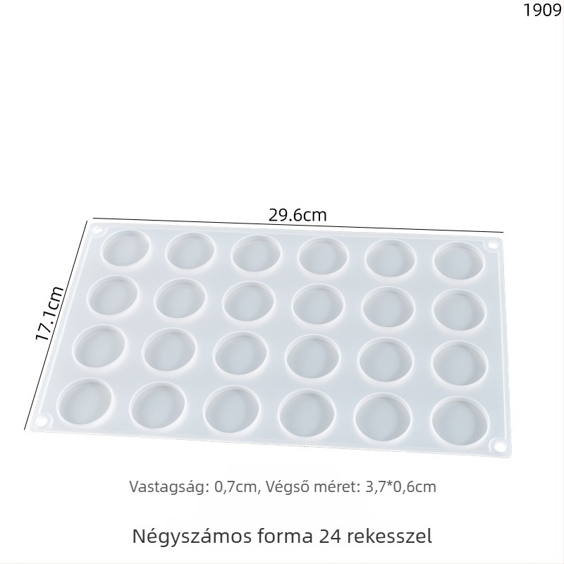 Poppy kerek szilikon süteményforma DIY kristálygyanta projektekhez