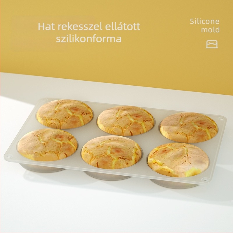 Poppy kerek szilikon süteményforma DIY kristálygyanta projektekhez