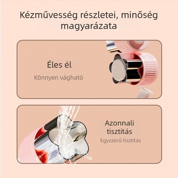 Multifunkcionális gyümölcs- és zöldségvágó forma – rozsdamentes acél, mesefigurás keksz- és gőzölt buci szaggató