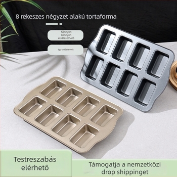 8 rekeszes téglalap alakú tortaforma, szénacélból, sütésre