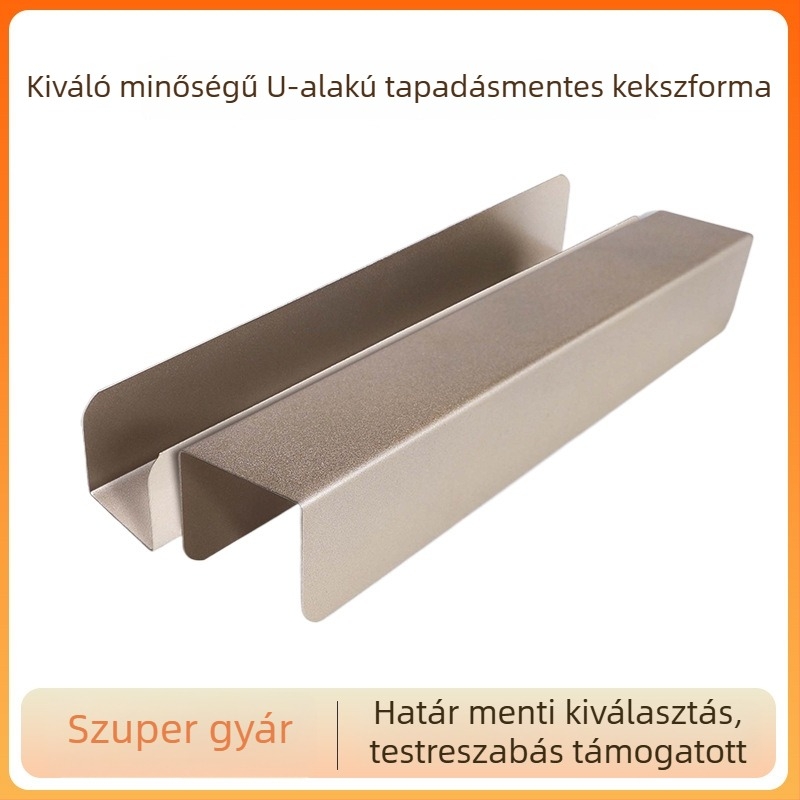 Szénacél süteményforma, U‑alakú tapadásmentes forma cranberry süteményekhez, téglalap- és négyzet alakú kenyérforma, DIY formázó