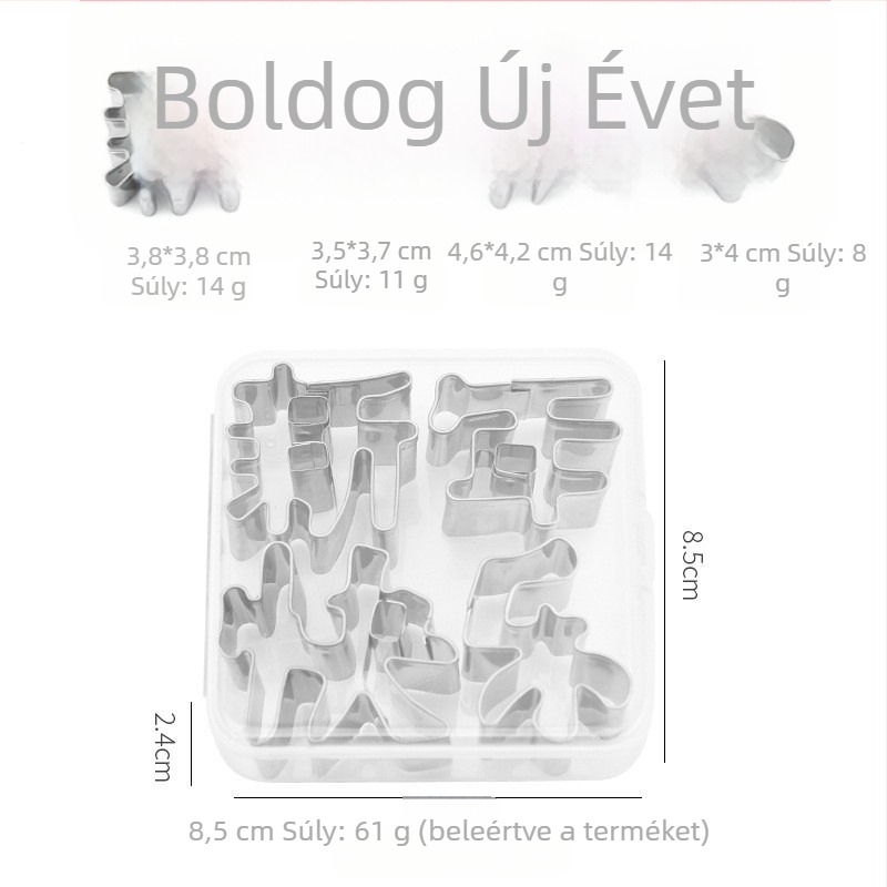Rozsdamentes acél süteményforma DIY modellezéshez, szabálytalan alak