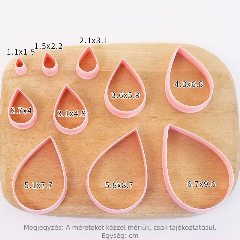 Süteményforma – szabálytalan alak, PP anyag, cukorvirágokhoz (fondant), modern egyszerű stílus