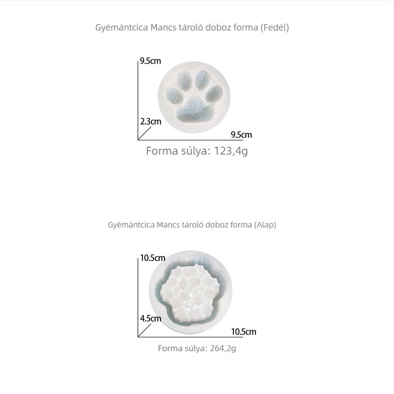 Szilikon süteményforma, szabálytalan alak, modern minimalist stílus