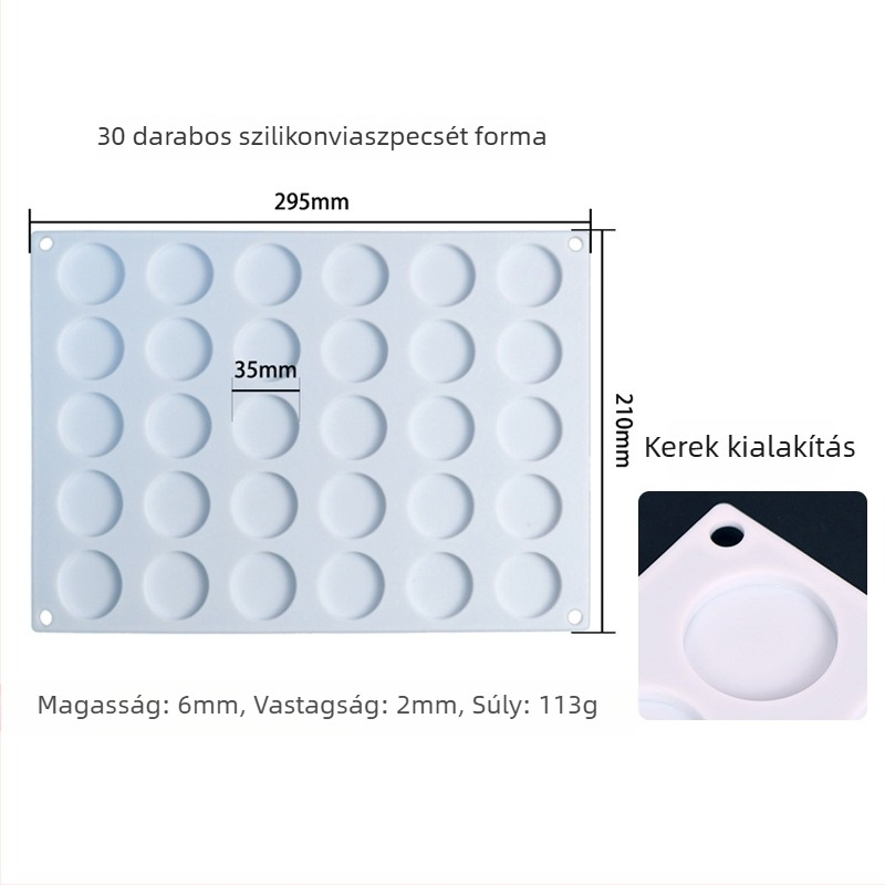 Szilikon sütőforma csokoládéhoz és süteményekhez — Szabálytalan alak; Sütőforma/kakaóforma; Anyag: szilikon; Használat: formázás
