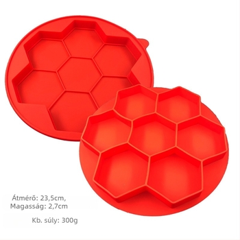 Új nyolclyukú hexagonális szilikon húspogácsa forma sütéshez