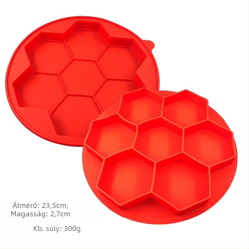 Új nyolclyukú hexagonális szilikon húspogácsa forma sütéshez