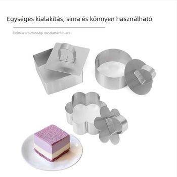 Lihe rozsdamentes acél mousse gyűrű tortaforma – kör alakú, otthoni konyha DIY, modern stílus