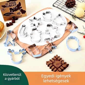 12 darabos rozsdamentes acél karácsonyi sütikiszúró készlet