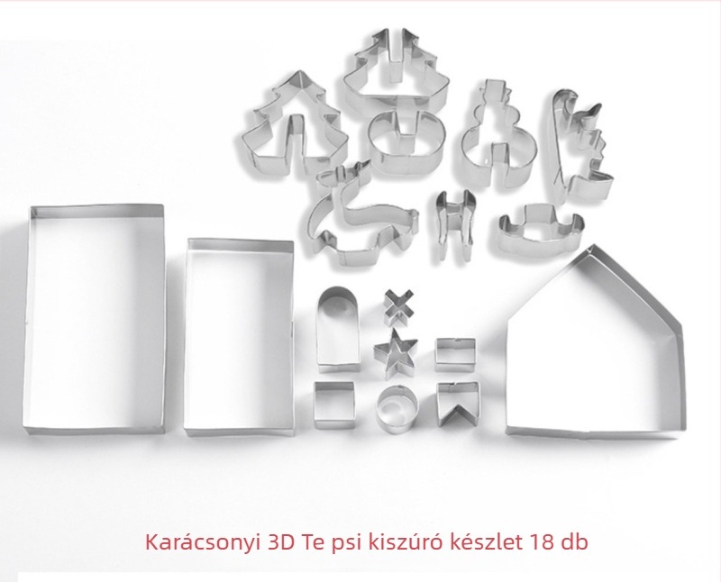 3D rozsdamentes acél sütiforma – mézeskalács ház, szabálytalan alak