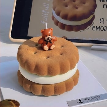 Szilikon kerek tortaforma fondant és csokoládéhoz, állat jacquard mintázattal