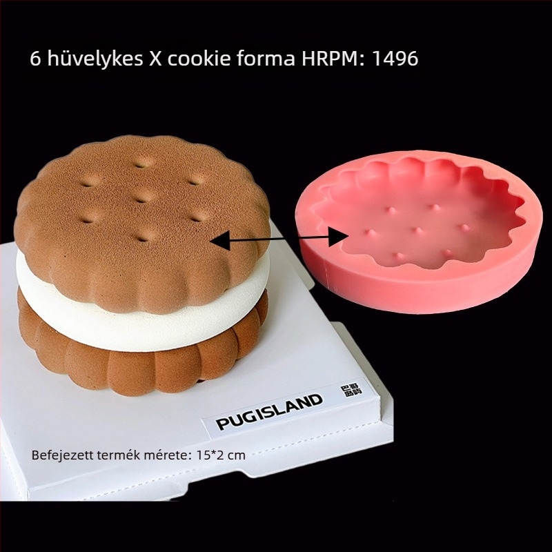 Szilikon kerek tortaforma fondant és csokoládéhoz, állat jacquard mintázattal