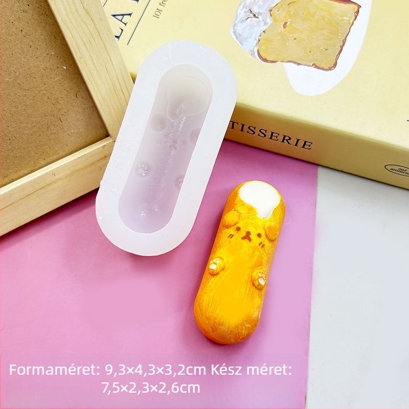 Szilikon sütiforma, aszimmetrikus alak, rajzfilmszerű stílus, egy darab forma, sütéshez és díszítéshez