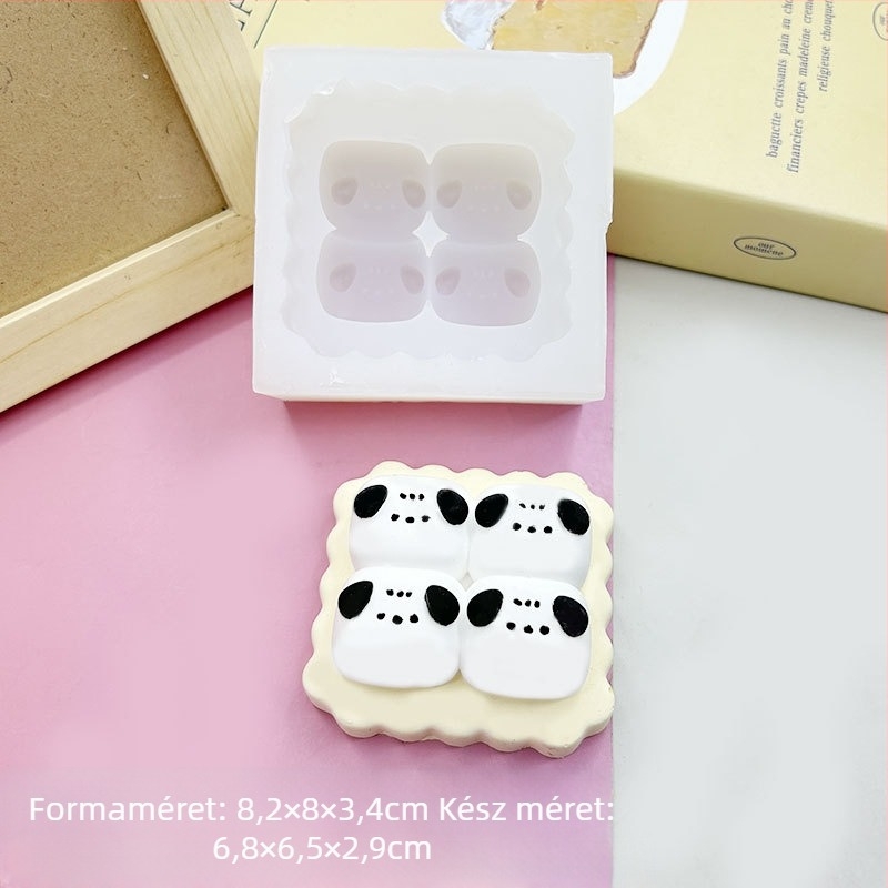 Szilikon sütiforma, aszimmetrikus alak, rajzfilmszerű stílus, egy darab forma, sütéshez és díszítéshez