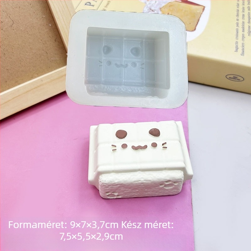 Szilikon sütiforma, aszimmetrikus alak, rajzfilmszerű stílus, egy darab forma, sütéshez és díszítéshez