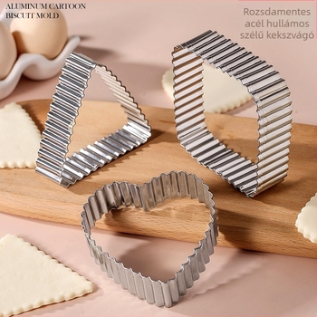 Rozsdamentes acélból készült sütiforma készlet, 3 darabos sütéshez, desszertekhez és mousse formázáshoz, DIY