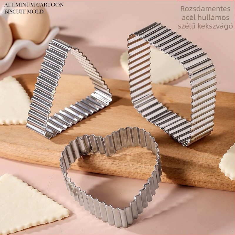 Rozsdamentes acélból készült sütiforma készlet, 3 darabos sütéshez, desszertekhez és mousse formázáshoz, DIY