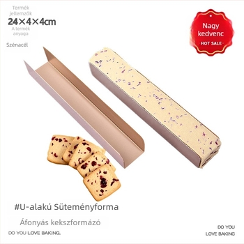 U alakú nem ragadós kekszforma szénacélból