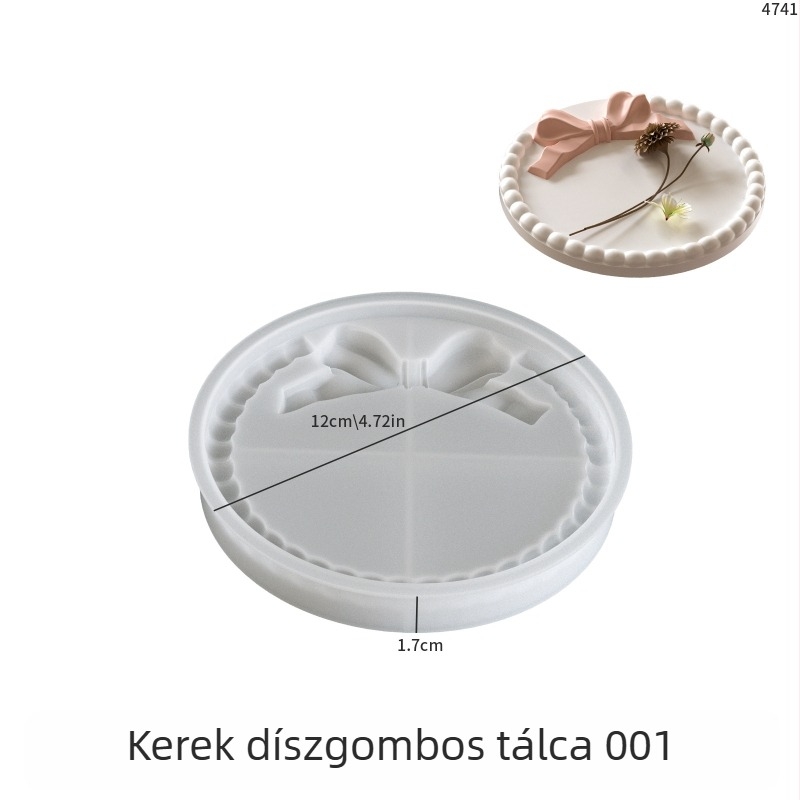 Poppy szilikon sütőforma, négyzetes és kerek alakú; DIY sütési eszköz