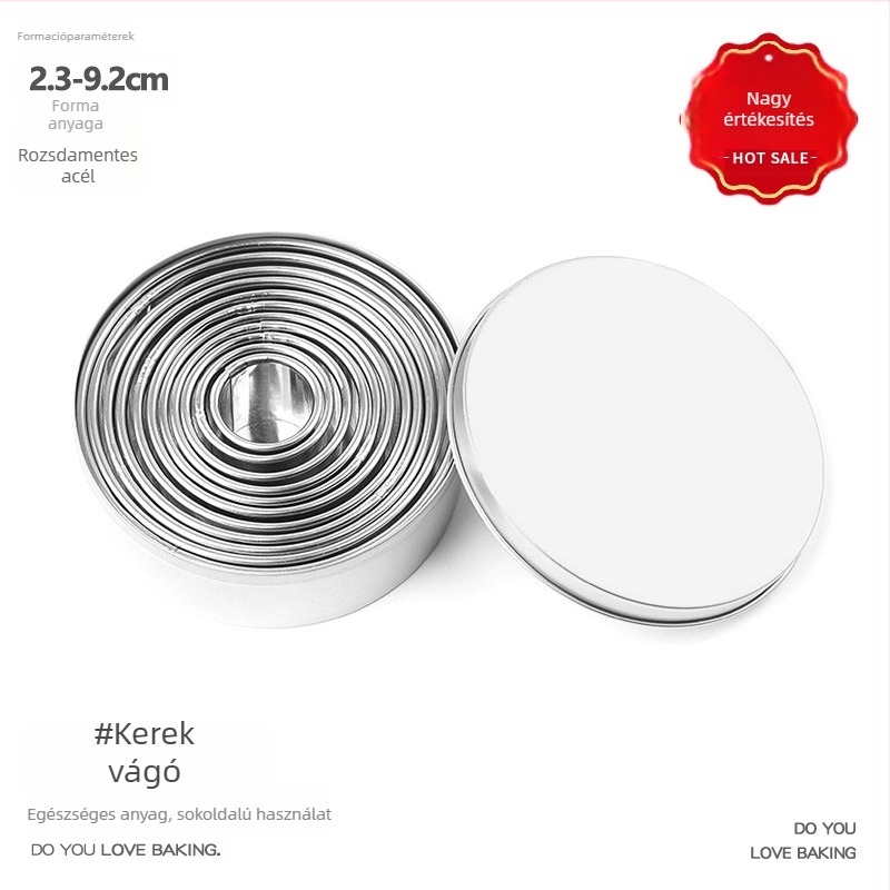 Guyi kerek mousse gyűrű tortához, rozsdamentes acélból, sütőforma, modern minimalista stílus
