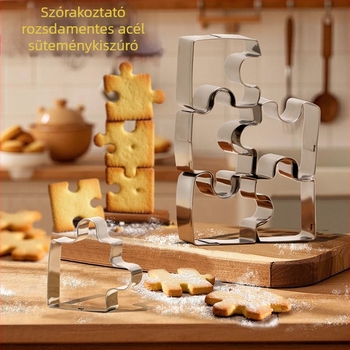 Puzzle alakú süteménykiszúró rozsdamentes acélból – otthoni sütéshez