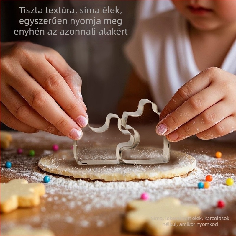 Puzzle alakú süteménykiszúró rozsdamentes acélból – otthoni sütéshez