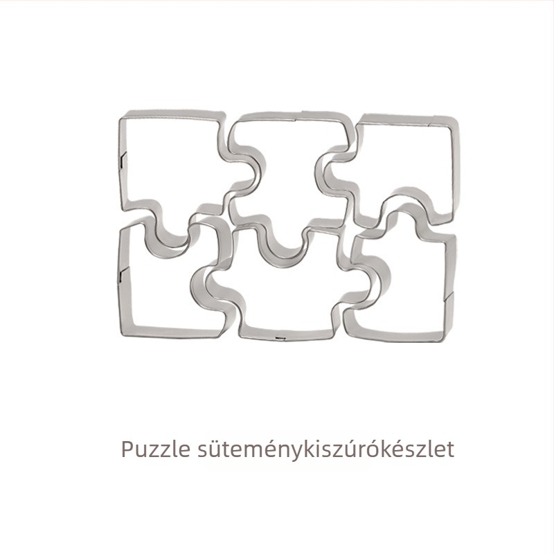 Puzzle alakú süteménykiszúró rozsdamentes acélból – otthoni sütéshez