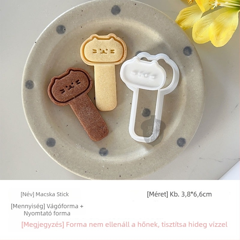 Kerek szilikon süteményforma aranyos állatfigurákkal, japán stílus