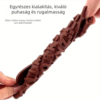 Szilikon betűs tortaforma - téglalap alakú, modern minimalista stílus, 543762392, sütéshez otthon