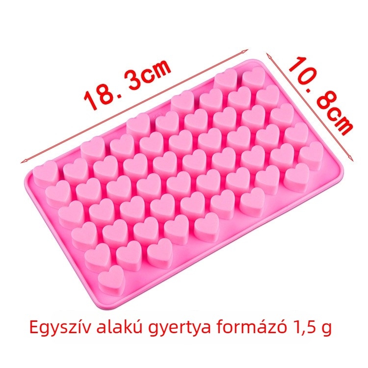 Szív alakú szilikon sütőforma, ideális csokoládéhoz és édességekhez, modern minimalist stílus