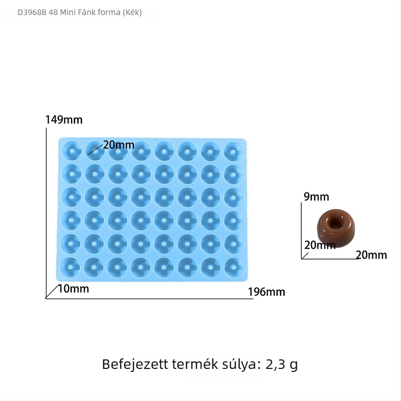 48‑üreges szilikon sütőforma mini fánkhoz, cukorkákhoz és csokoládéhoz