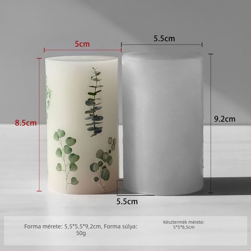 Szilikon gyertyaforma – szabálytalan alakú oszlop, illatos gyertyák készítéséhez, modern minimalist stílus