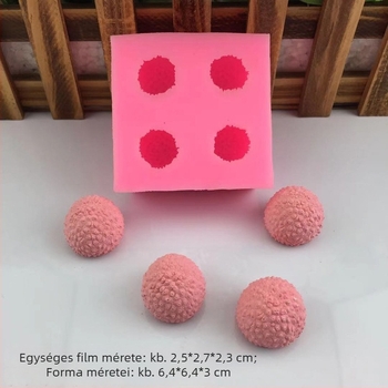 Szilikon sütőforma szabálytalan 3D gyümölcs motívumokkal