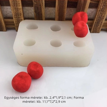 Szilikon sütőforma szabálytalan 3D gyümölcs motívumokkal
