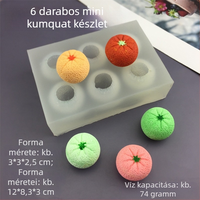 Szilikon sütőforma szabálytalan 3D gyümölcs motívumokkal