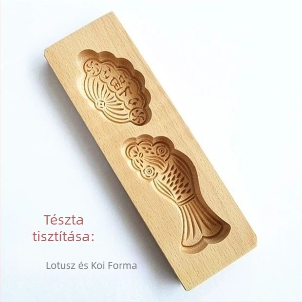 Fából készült Moon Cake és rizslaborta forma — Golden Eagle sütőforma, szabályos sokszög alak, fa