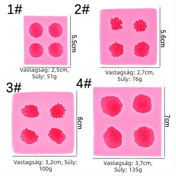 Eper alakú 3D szilikon forma fondánhoz, fagylalt és tortadíszítéshez; sütőeszköz